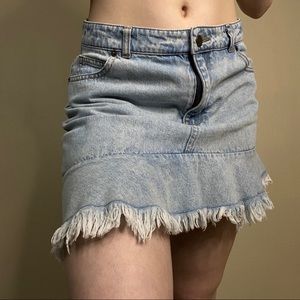 Romeo + Juliet Couture asymmetrical denim skirt